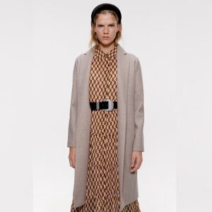 Zara Felt Texture Long Coat